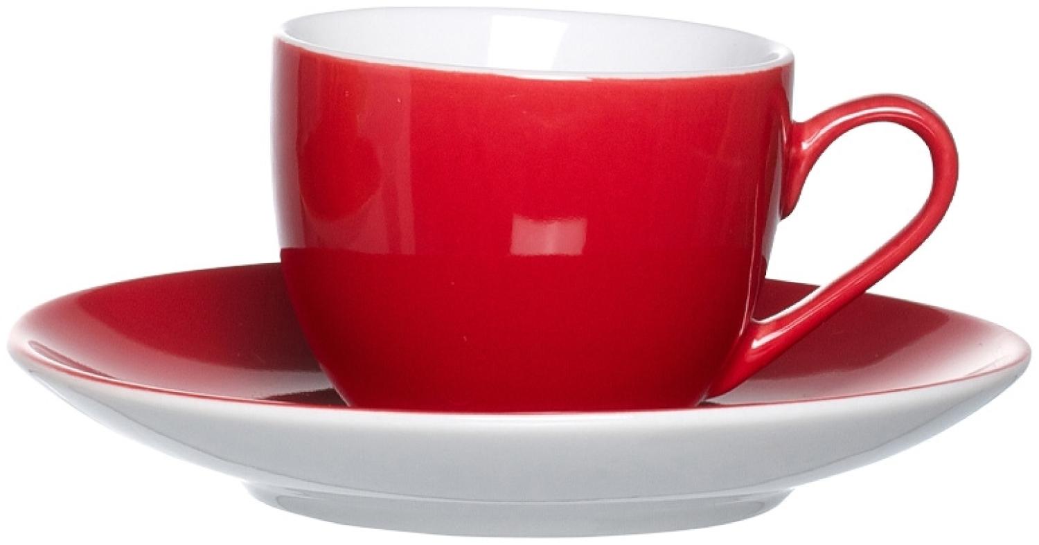 Ritzenhoff & Breker DOPPIO Espressotasse mit Untertasse 80 ml rot Bild 1