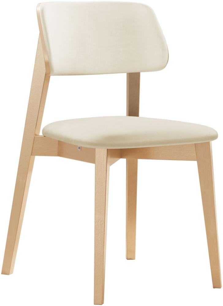 Esszimmerstuhl Taskir C, Stuhl aus Buchenholz für Küche, Restaurant (Buche / Magic Velvet 2250) Bild 1