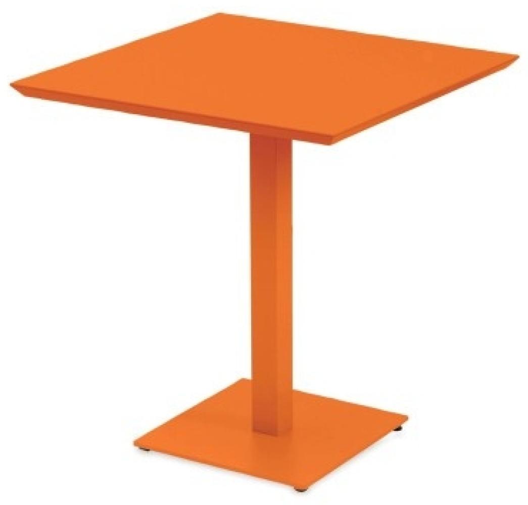Gartentisch Mogan aus Metall 70x70 cm orange AR Bild 1