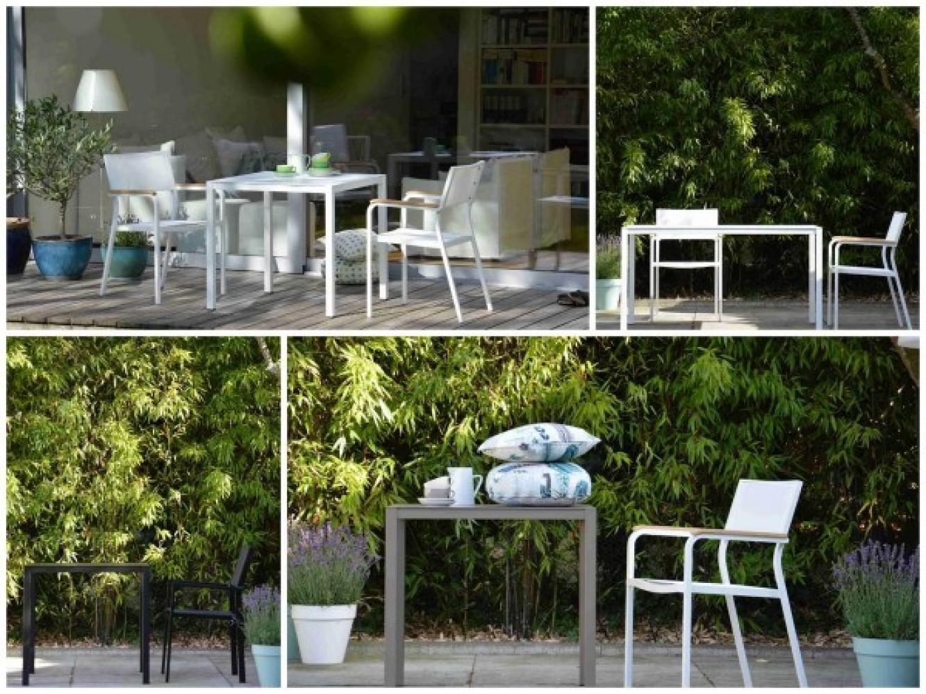 Aria Outdoor-Tisch 80 x 80 x 75 weiß Bild 1