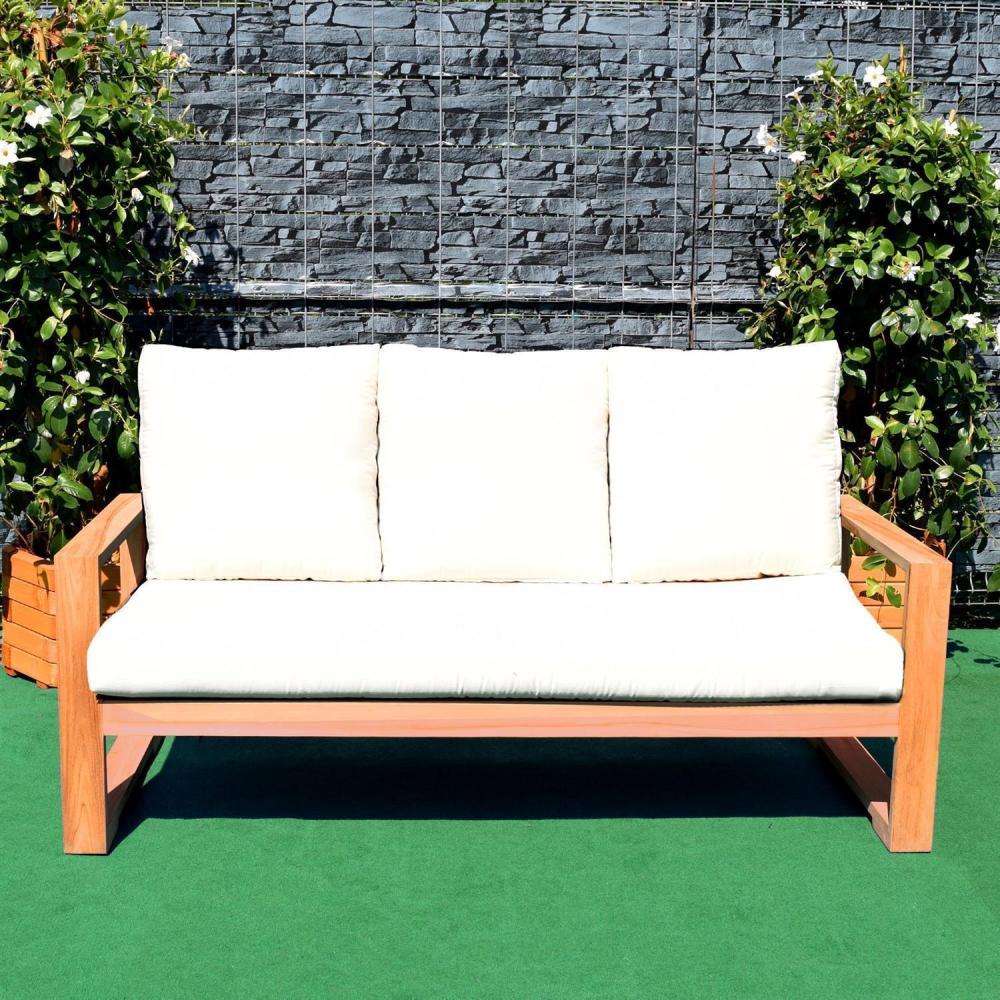 Sitzpolster 162cm x 69cm für Gartensofa Treviso TB-1067 Creme Bild 1