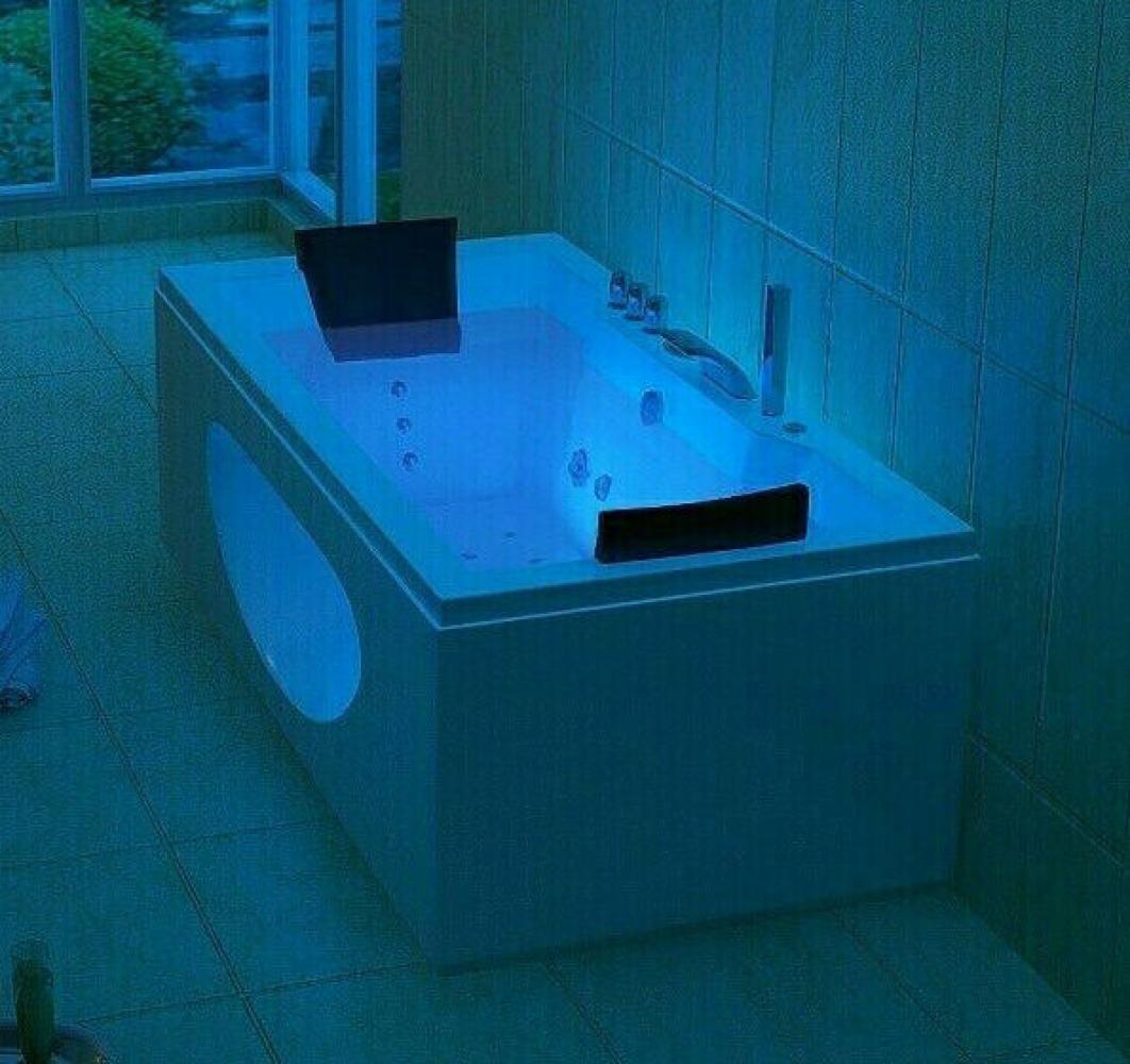 Luxus LED Whirlpool Badewanne SET 180x90cm +Heizung+Hydrojet+Ozon+Radio 2024 d Bild 1