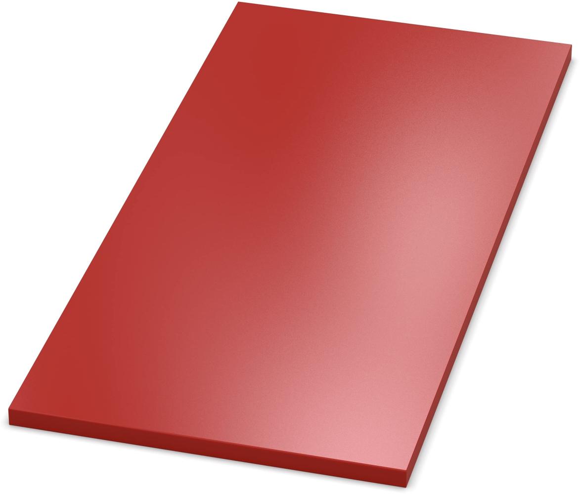 AUPROTEC Tischplatte 19mm rot 1000 x 700 mm Holzplatte melaminharzbeschichtet Spanplatte mit Umleimer ABS Kante Auswahl: 100 x 70 cm Bild 1
