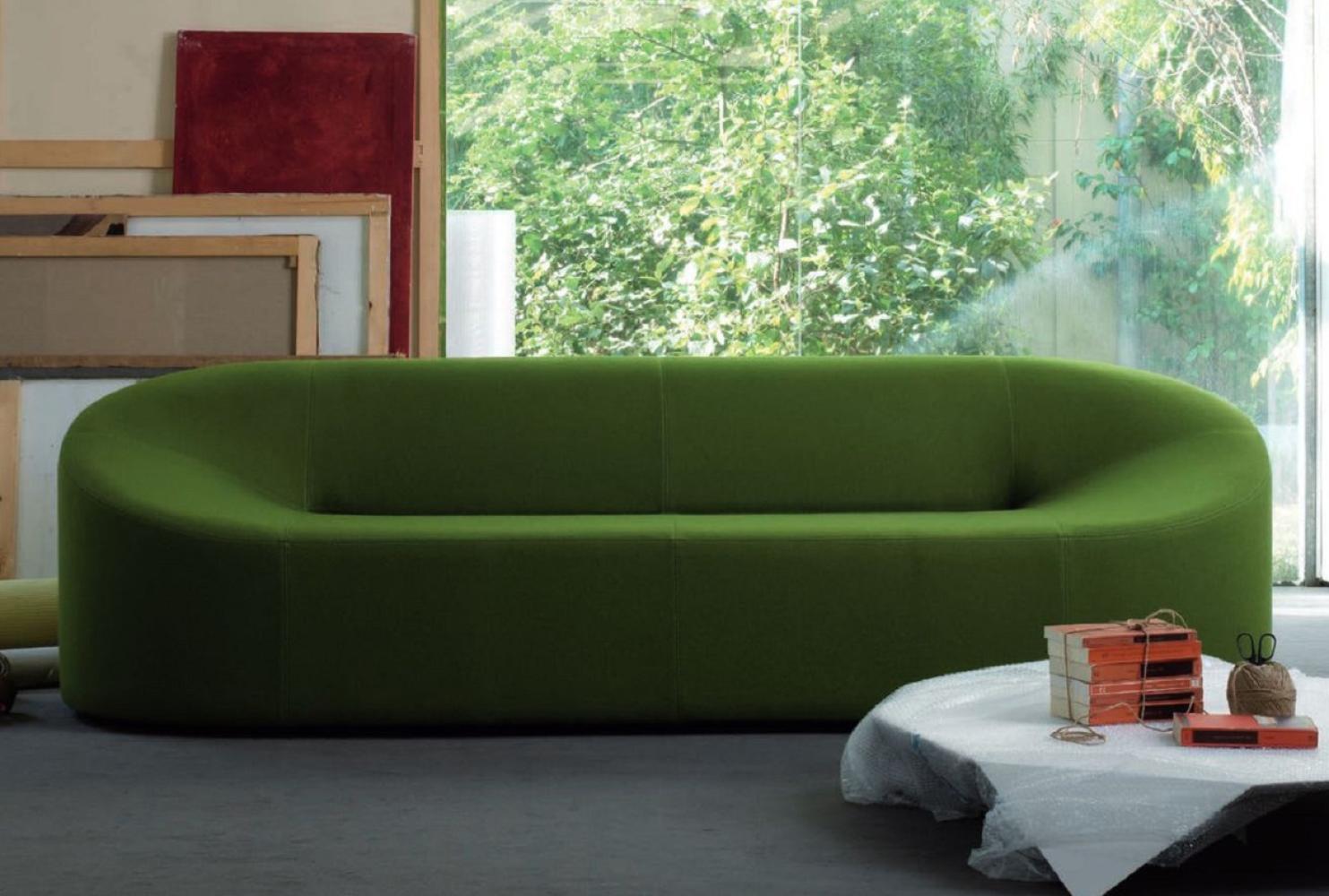 Casa Padrino Designer Sofa Grün 315 x 82 x H. 70 cm - Wohnzimmer Sofa - Loft Sofa - Hotel Sofa - Lobby Sofa - Luxus Qualität Bild 1
