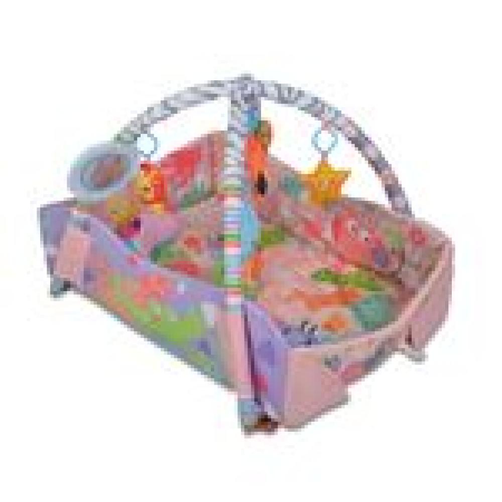 Moni Spielcenter 2 in 1 Oase Krabbeldecke Kissen Spielbogen Spielzeuge Bällebad pink Bild 1