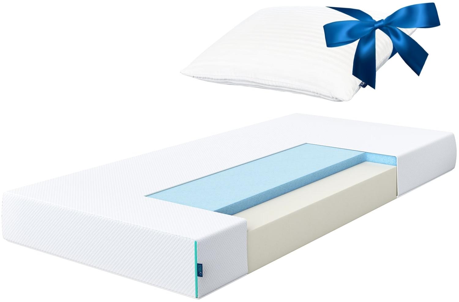 Komfortschaummatratze XIA 7 Zonen Memory Foam Schaumstoffmatratze H3 aus 3 Schichten, Essence Sleep, 18 cm hoch, (inkl. Memory Foam Kissen), Matratze in 90 x 200, 100 x 200, 140 x 200, 160 x 200 cm, atmungsaktiv Bild 1