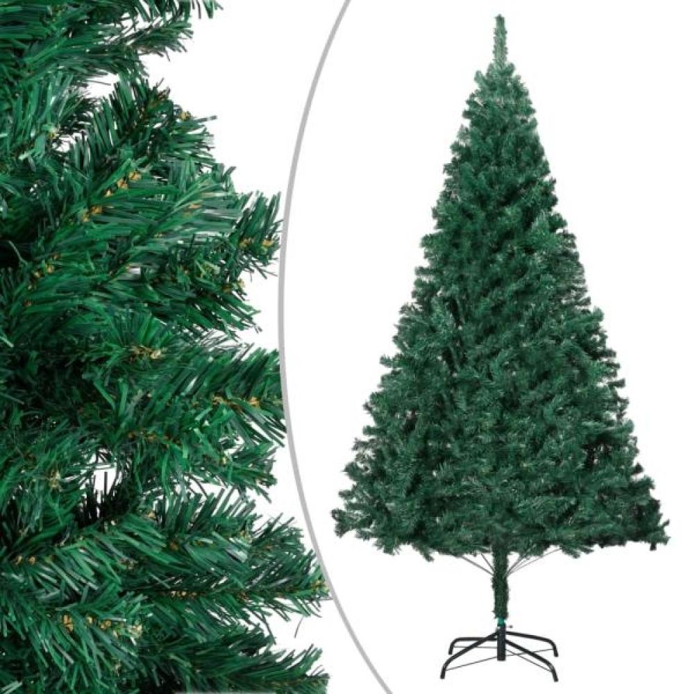 vidaXL Künstlicher Weihnachtsbaum mit Dicken Zweigen Grün 210 cm PVC Bild 1