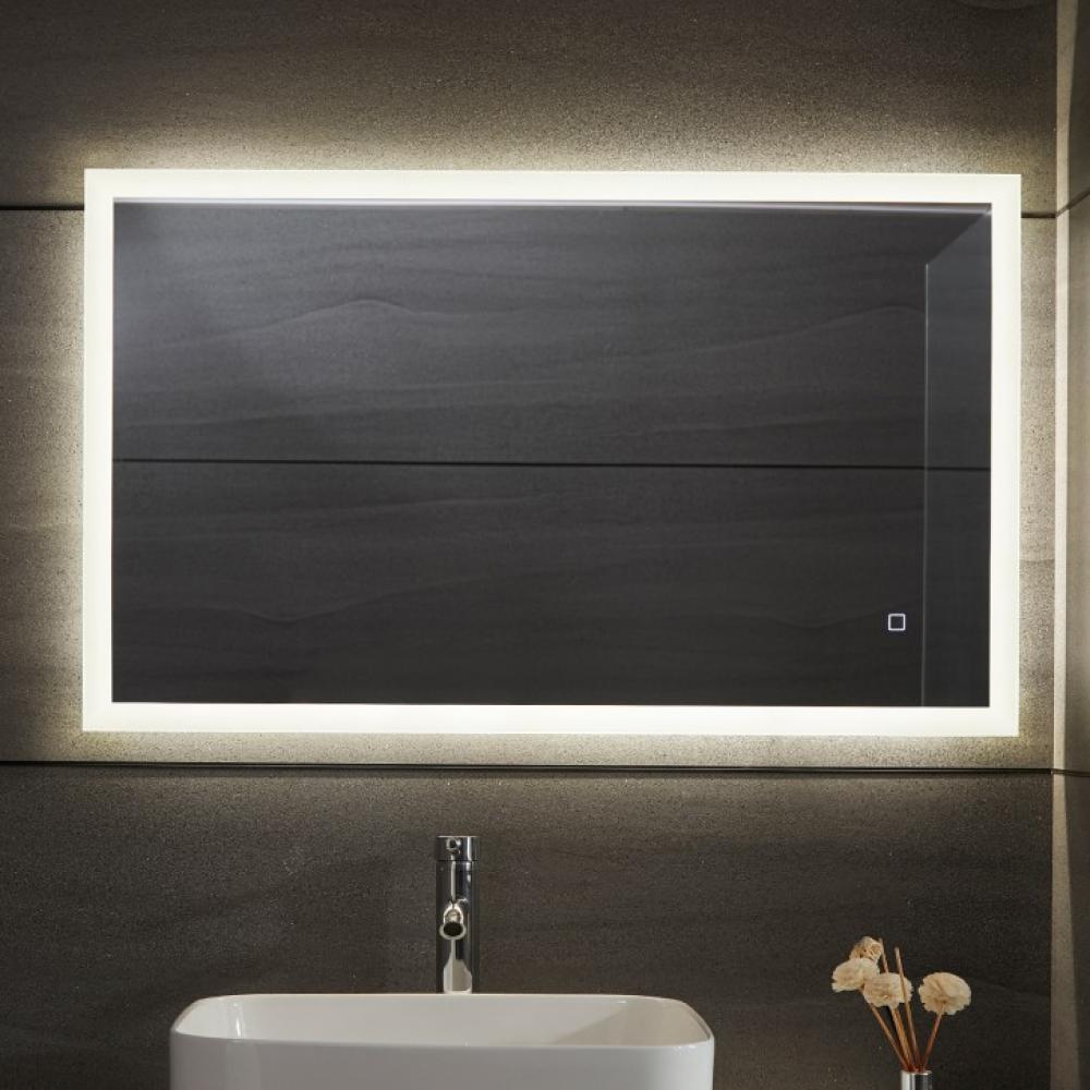 Aquamarin® LED Badspiegel Beschlagfrei, Dimmbar, Energiesparend, Speicherfunktion, 3000-7000K, 80 x 60 cm Bild 1