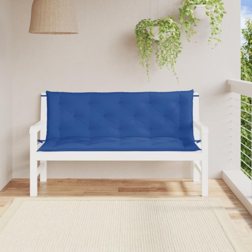 Gartenbank-Auflagen 2 Stk. Blau 150x50x7 cm Oxford-Gewebe Bild 1