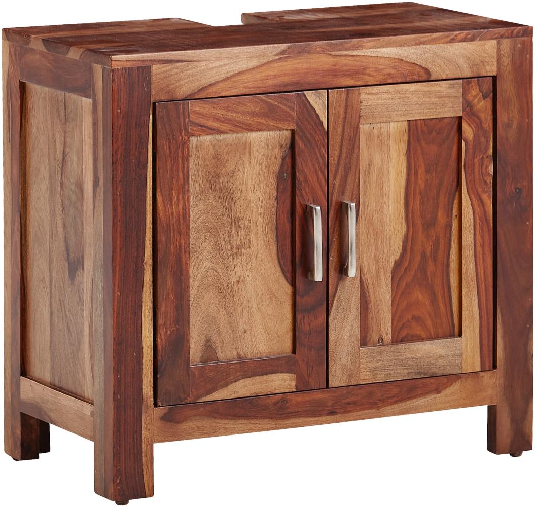 KADIMA DESIGN Badezimmerschrank aus Sheesham-Holz mit natürlichem Charme für optimalen Stauraum im Bad. Bild 1