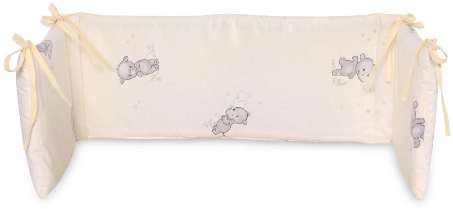 Lorelli Babybett-Nestchen L 145 x B 27 cm, Bettumrandung aus 100% Baumwolle beige Bild 1