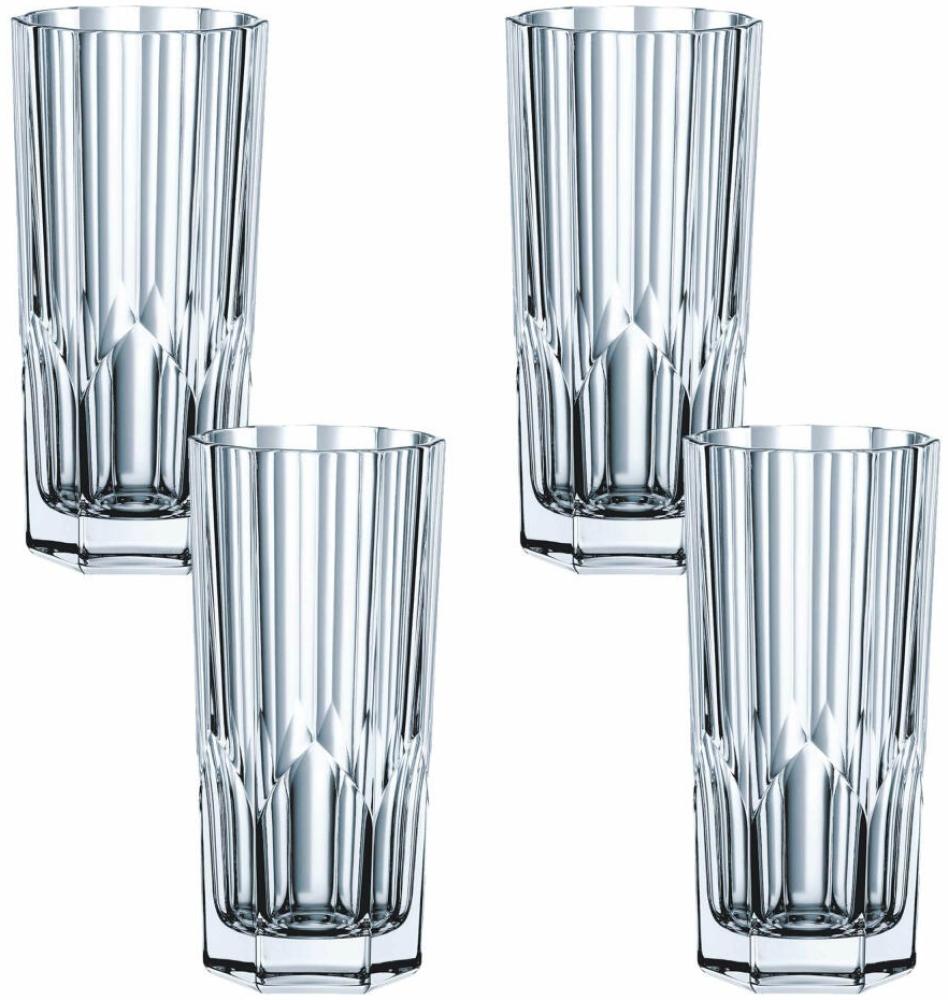 Nachtmann Aspen Longdrink, 4er Set, Longdrinkglas, Longdrinkbecher, Cocktailglas, Kristallglas, 309 ml, 0092127-0 Bild 1