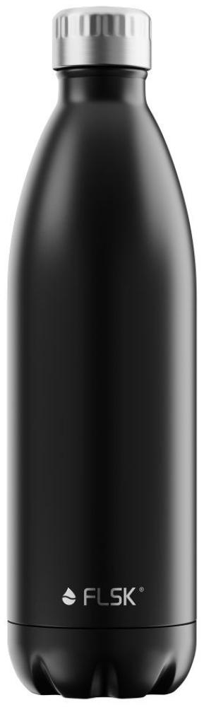 FLSK Trinkflasche BLCK Isolierflasche Schwarz Black - 2. Generation 1000 ml Bild 1
