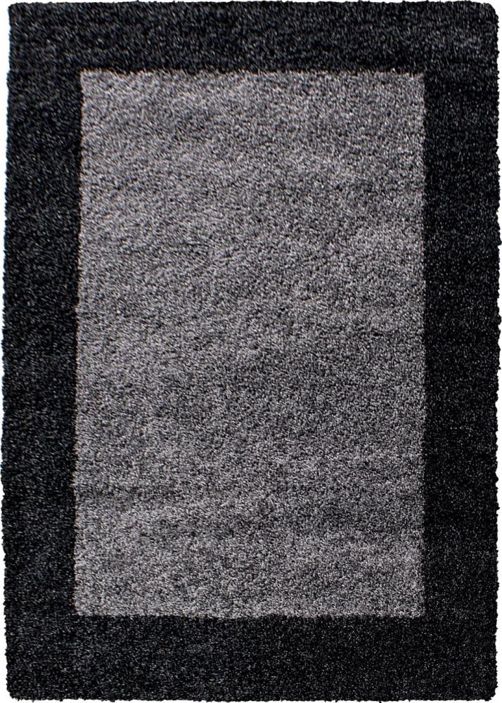 Hochflor Teppich Lux rechteckig - 120x170 cm - Anthrazit Bild 1