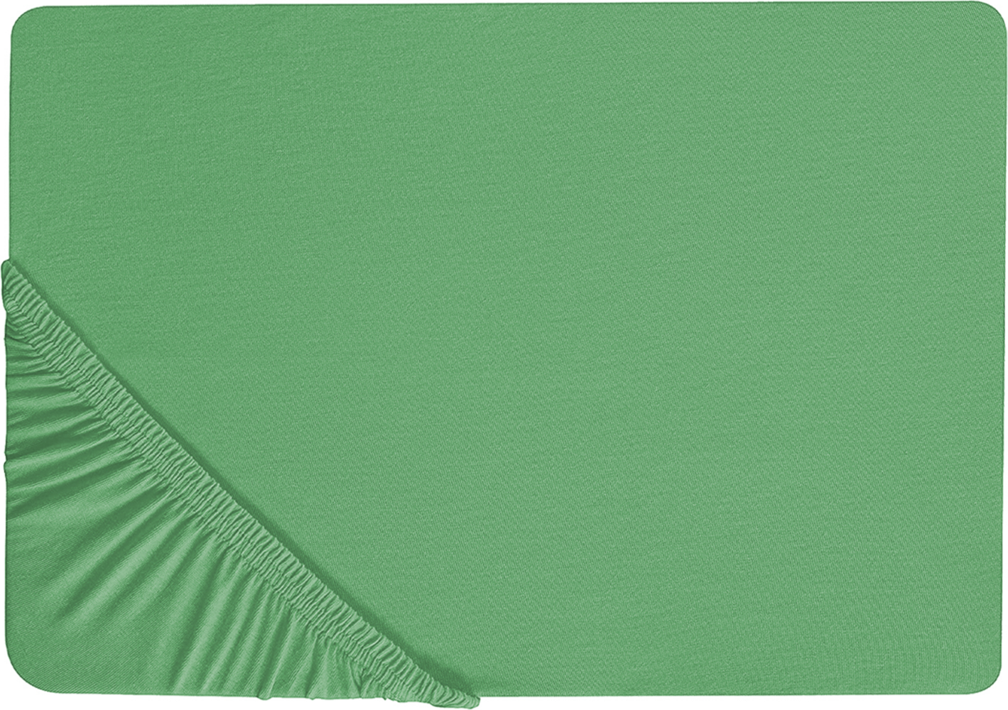 Spannbettlaken Baumwolle grün 200 x 200 cm JANBU Bild 1
