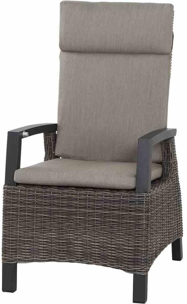 Gartenlounge-Sessel >Corido< in matt anthrazit, charcoal grey, taupe meliert Bild 1