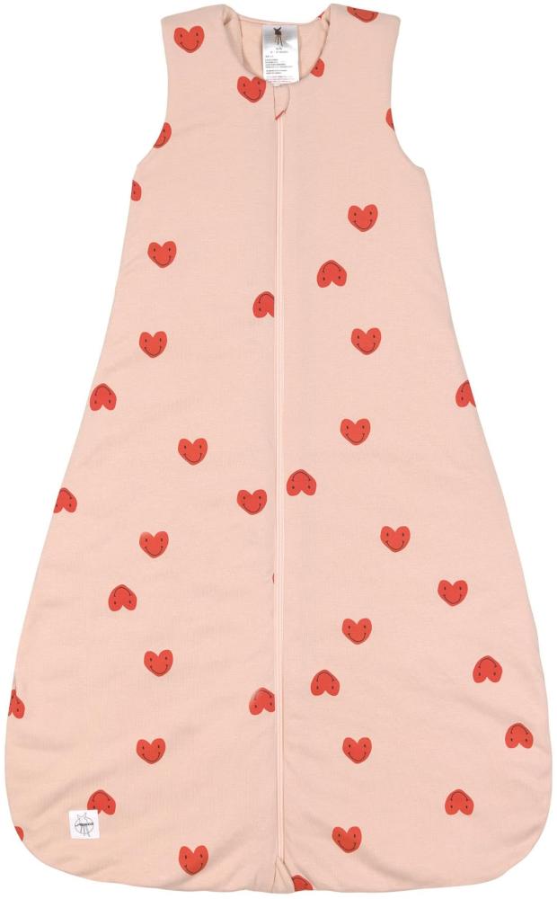 LÄSSIG Baby Schlafsack ärmellos aus Bio Baumwolle 2,5 TOG/Sleeping Bag Heart peach rose, Größe 86/92 Bild 1