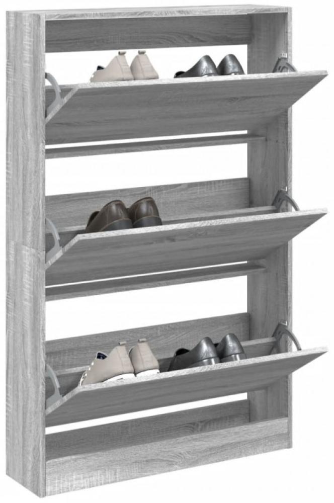 Schuhschrank Grau Sonoma 80x21x125,5 cm Holzwerkstoff Bild 1