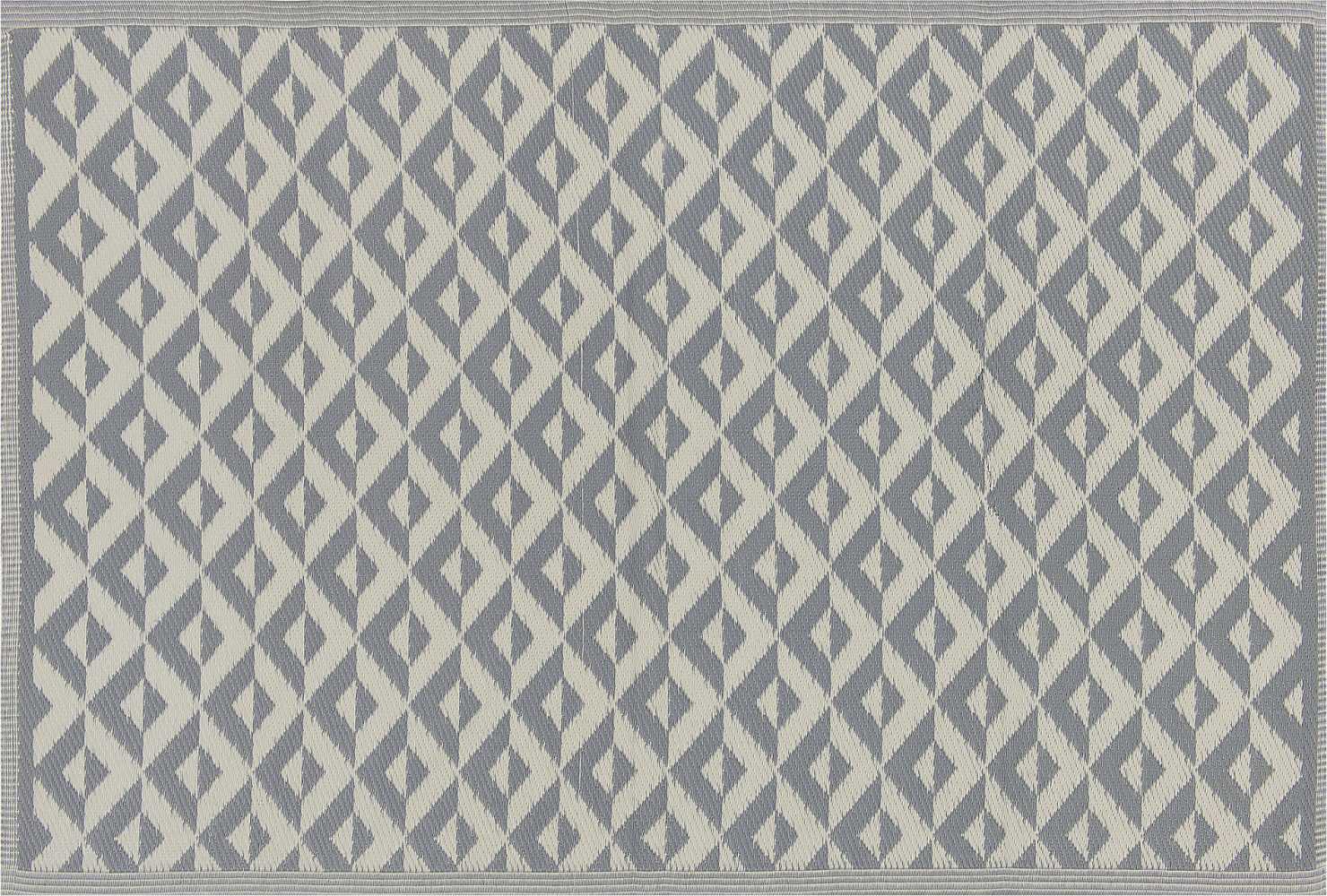 Outdoor Teppich grau 120 x 180 cm geometrisches Muster BIHAR Bild 1