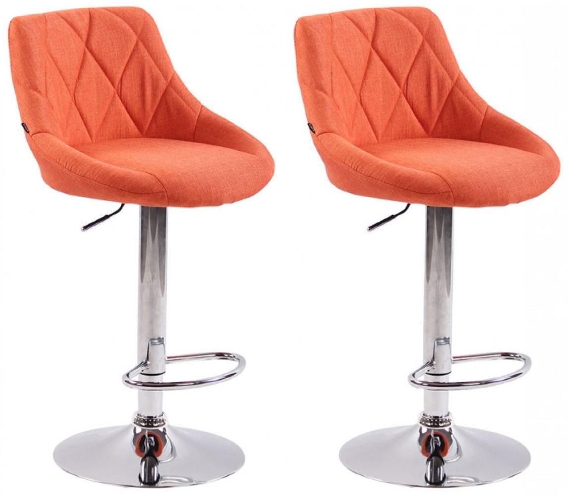 2er Set Barhocker Lazio Stoff, orange Bild 1