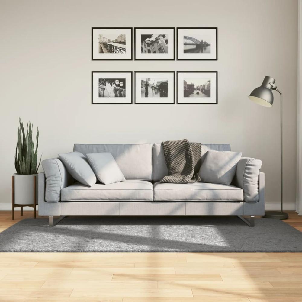 vidaXL Shaggy-Teppich PAMPLONA Hochflor Modern Grau 100x200 cm Bild 1