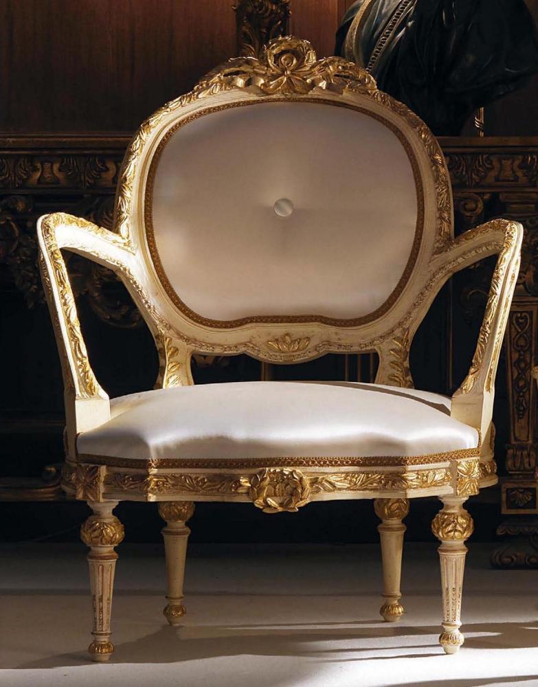 Esszimmer Stuhl Sessel Polster Möbel Klassische Italien Einrichtung Thron Neu Bild 1
