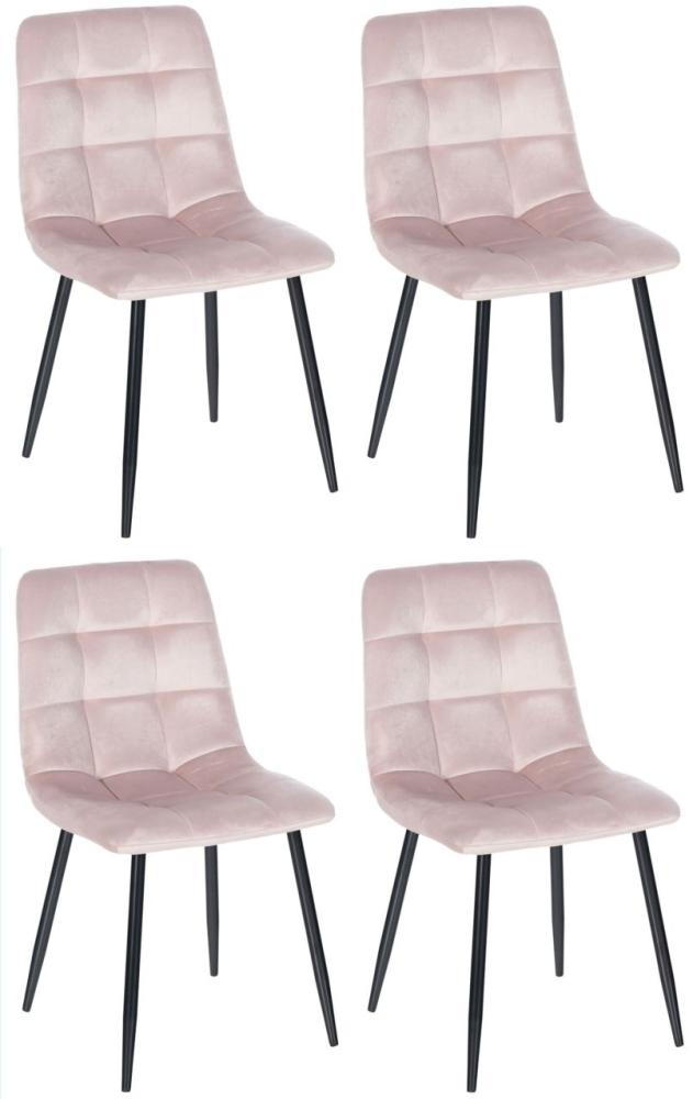 4er Set Esszimmerstühle Antibes pink Bild 1