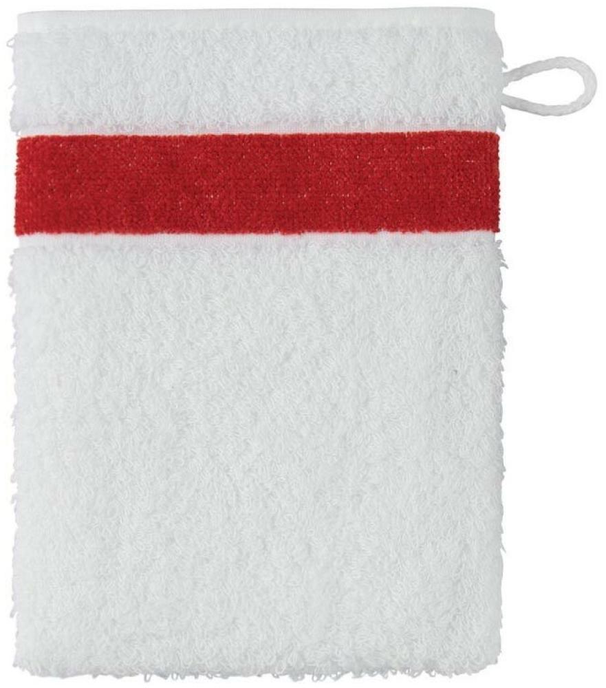 Feiler Handtücher Exclusiv mit Chenillebordüre | Waschhandschuh 15x20 cm | karminrot Bild 1