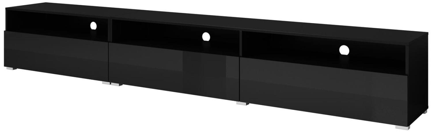 TV-Board ATHENS schwarz Hochglanz hängend oder stehend Bild 1