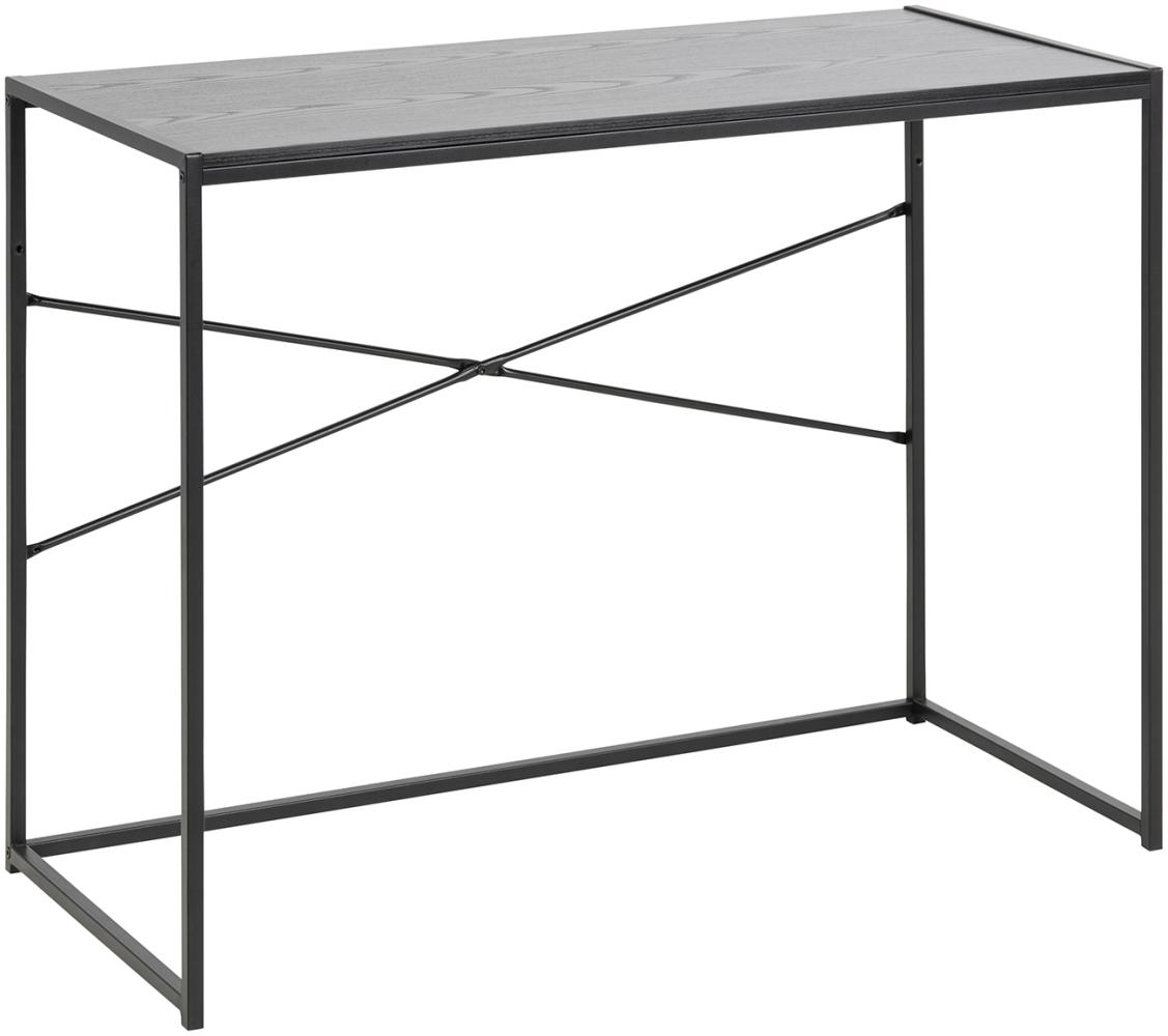 Schreibtisch >Carney< in Schwarz/matt aus Metall - 100x75x45cm (BxHxT) Bild 1