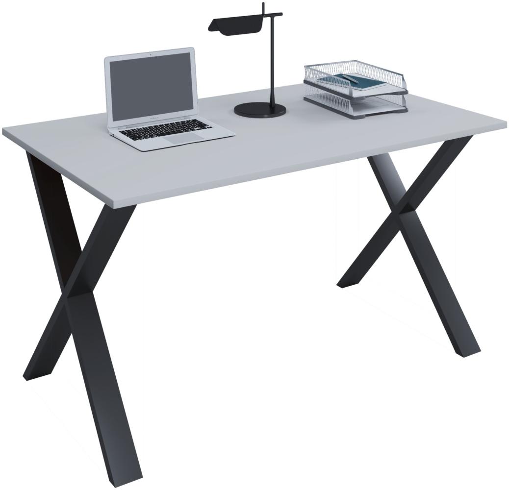 Schreibtisch Computer PC Laptop Tisch Arbeitstisch Bürotisch Computertisch grau Bild 1