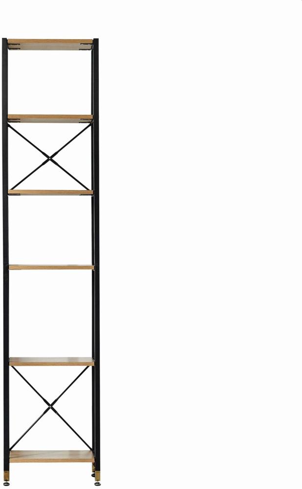 Regal-Set ADENAU in schwarz inkl. 2 breite Regale, 1 schmales Regal, 2 Schubladen, T30 x B210 x H210 cm Bild 1