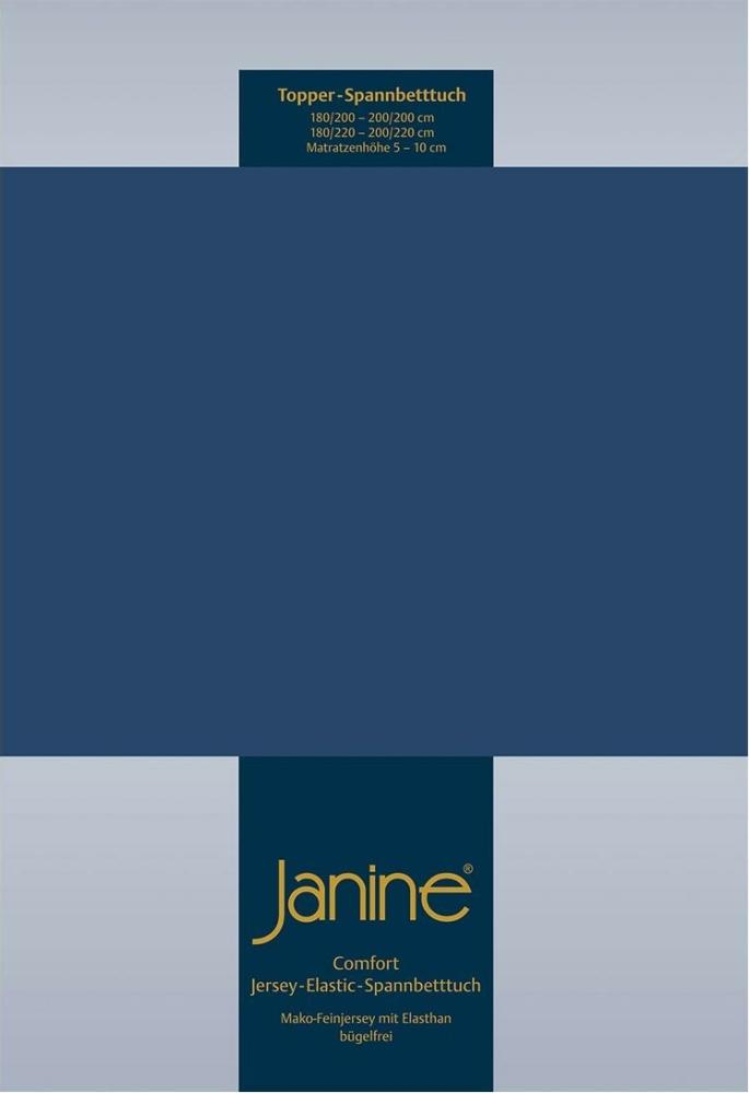 Janine Topper Comfort Jersey Spannbetttuch | 90x190 cm - 100x220 cm | marine Bild 1