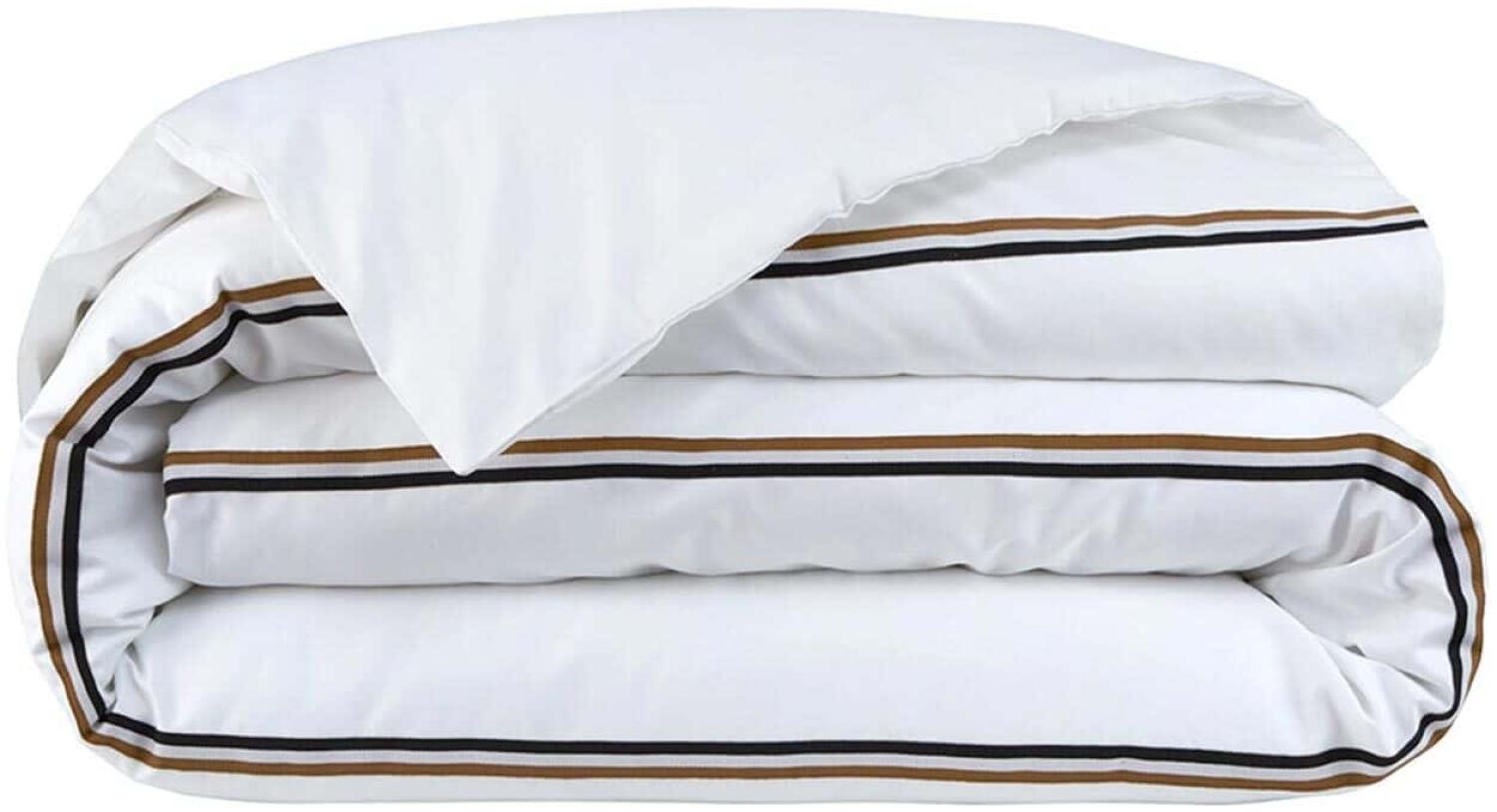 Hugo Boss Home Satin Bettwäsche Linea | 135x200 cm + 80x80 cm | white Bild 1