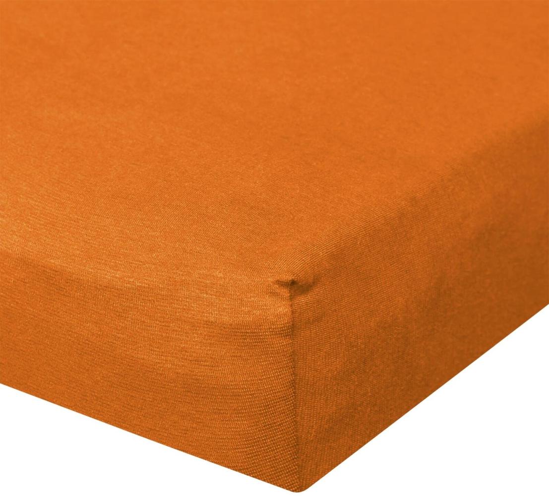 BettwarenShop Jersey Spannbetttuch Ultra-Stretch | 90x200 - 100x220 cm | mango Bild 1