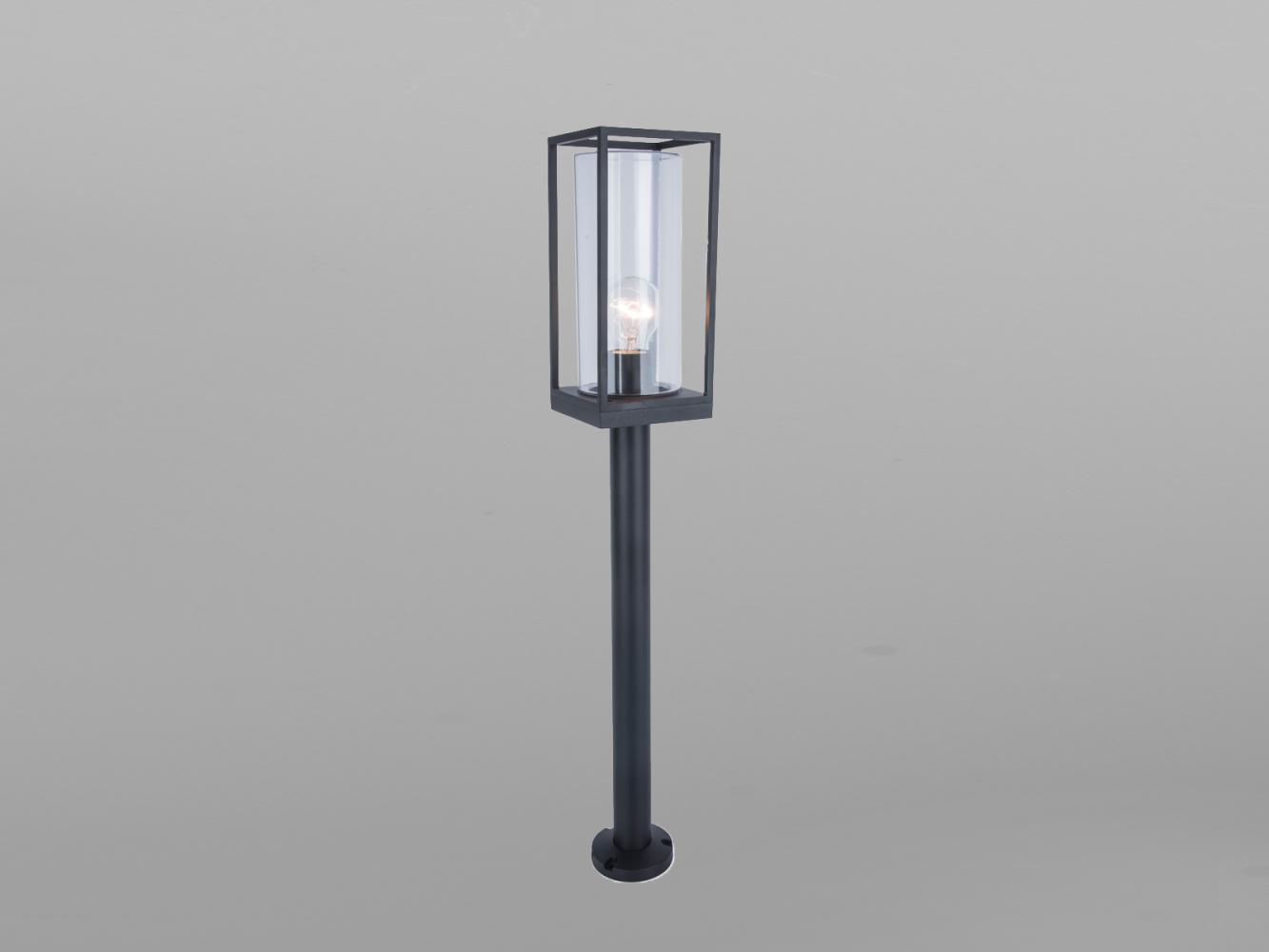 LED Außen Wegeleuchte Laternenoptik in Schwarz mit Glas, Höhe 75 cm Bild 1