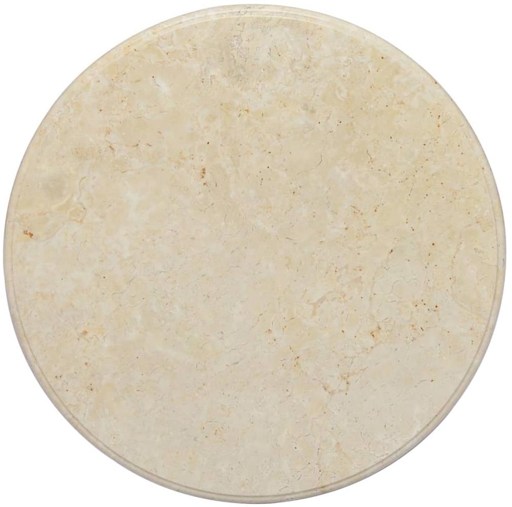 Tischplatte Creme Ø60x2,5 cm Marmor Bild 1