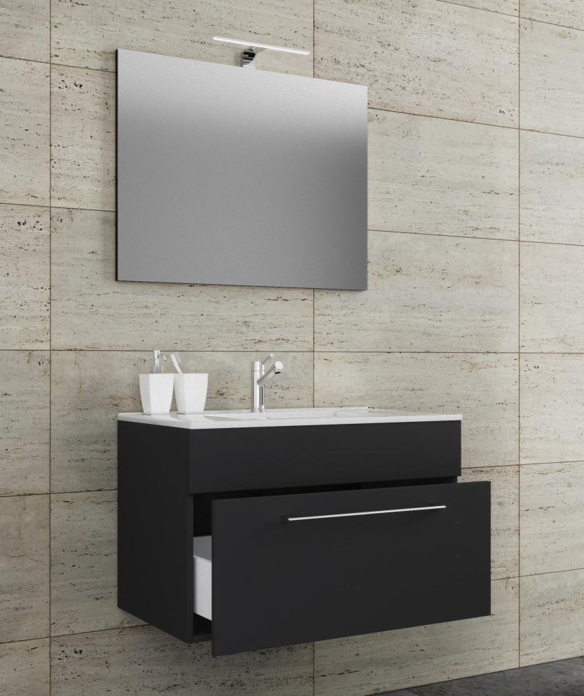 Nywo Bad Möbel Set Waschbecken Unterschrank Wandspiegel Badezimmer Waschtisch Bild 1