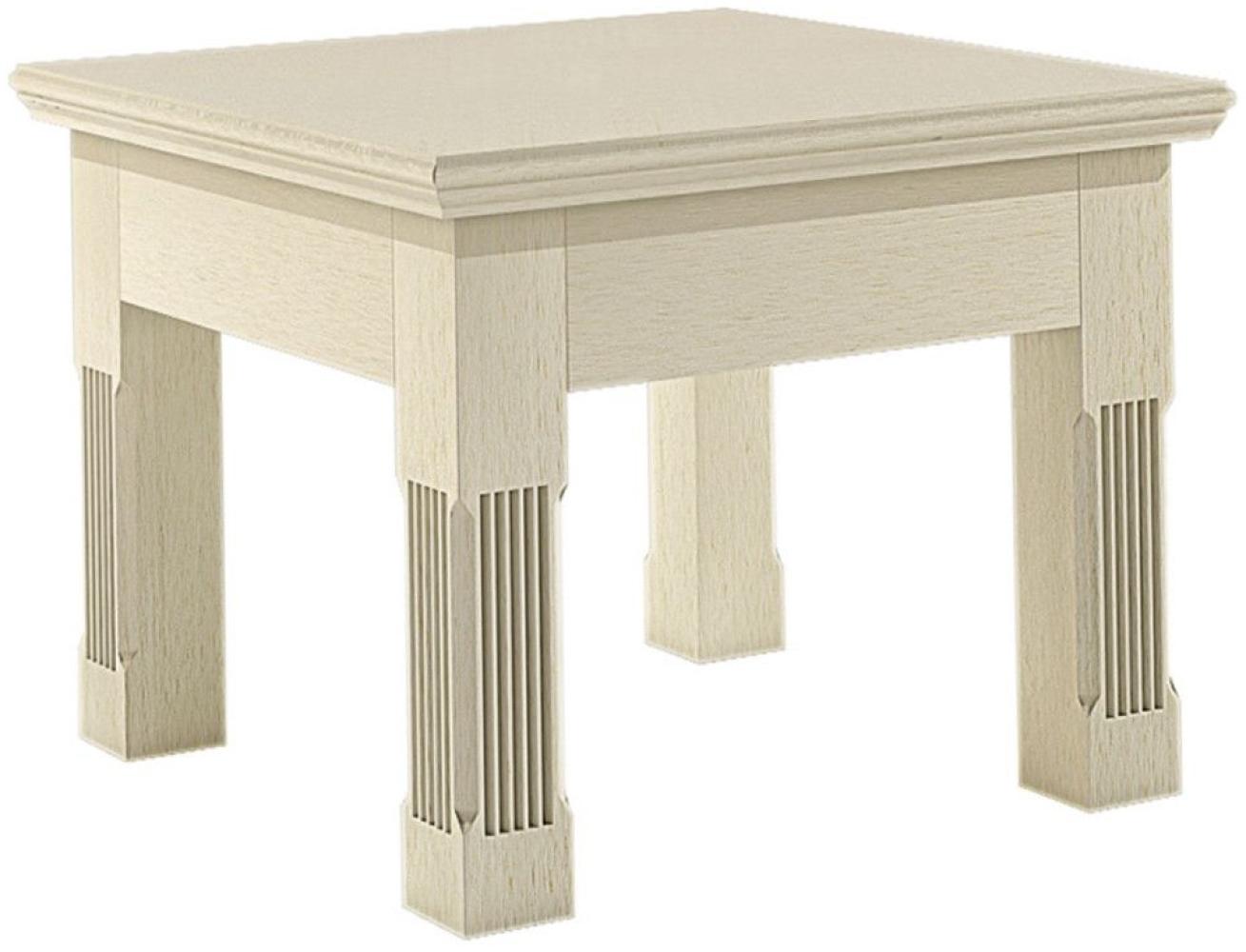 Couchtisch Beistelltisch Ecktisch 70x70 cm Duett mit Holzplatte Pinie massiv Pinie lipizano Bild 1