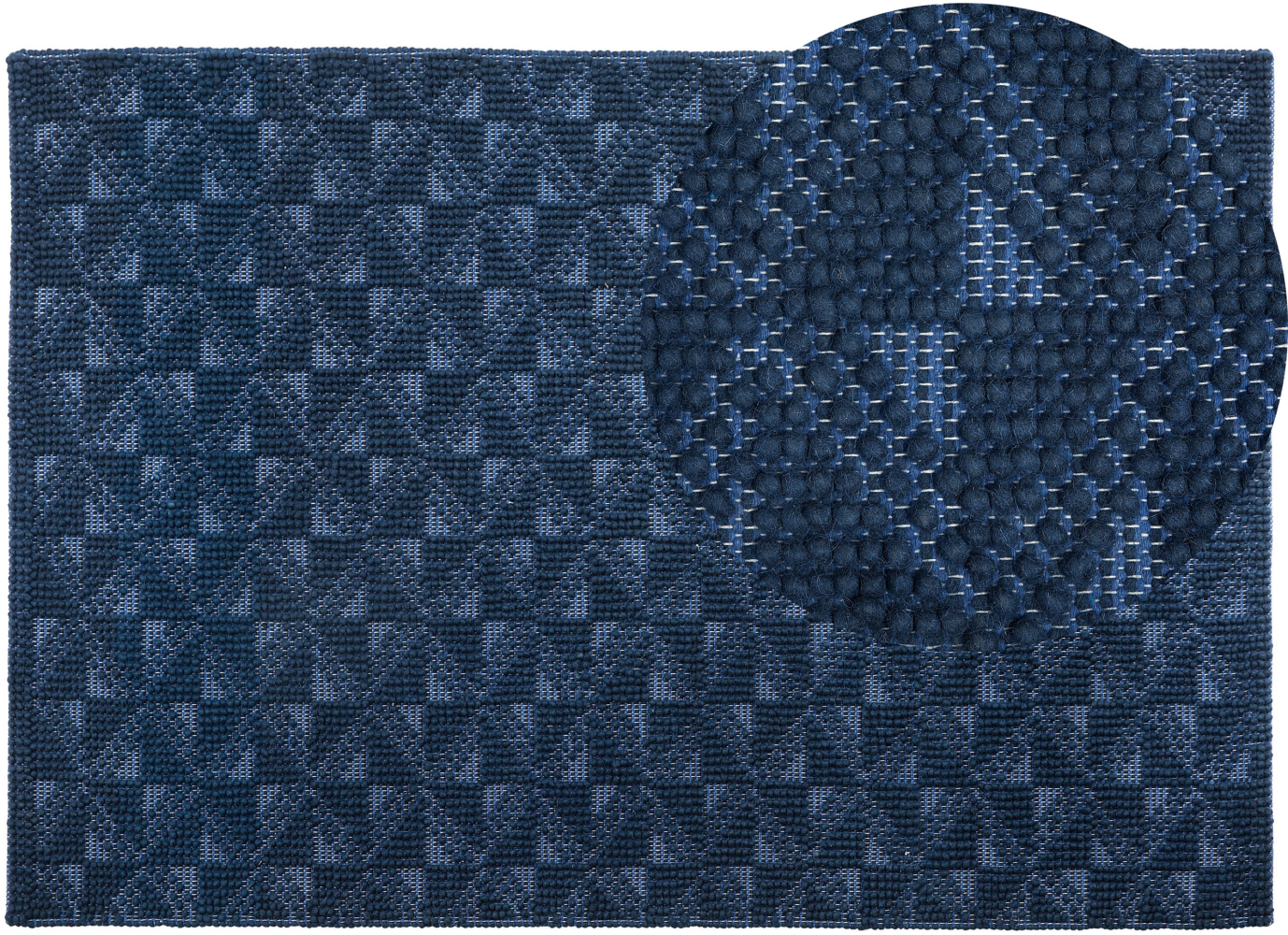 Teppich marineblau 160 x 230 cm Kurzflor SAVRAN Bild 1