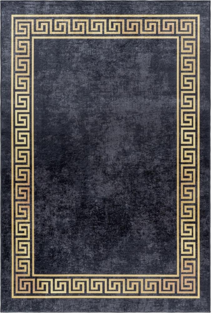 Waschbarer Teppich Federico rechteckig - 200x290 cm - Schwarz Bild 1