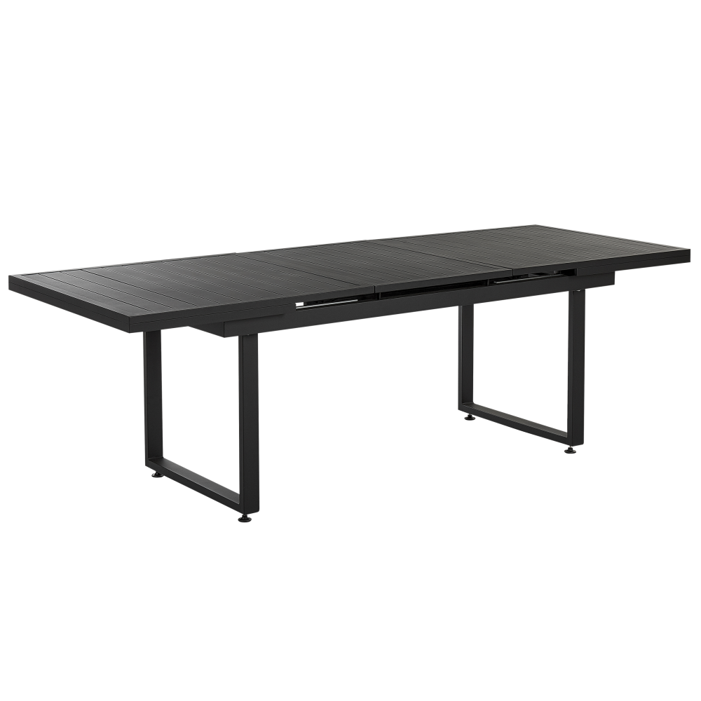 Gartentisch Aluminium schwarz 180 240 x 90 cm ausziehbar VALCANETTO Bild 1