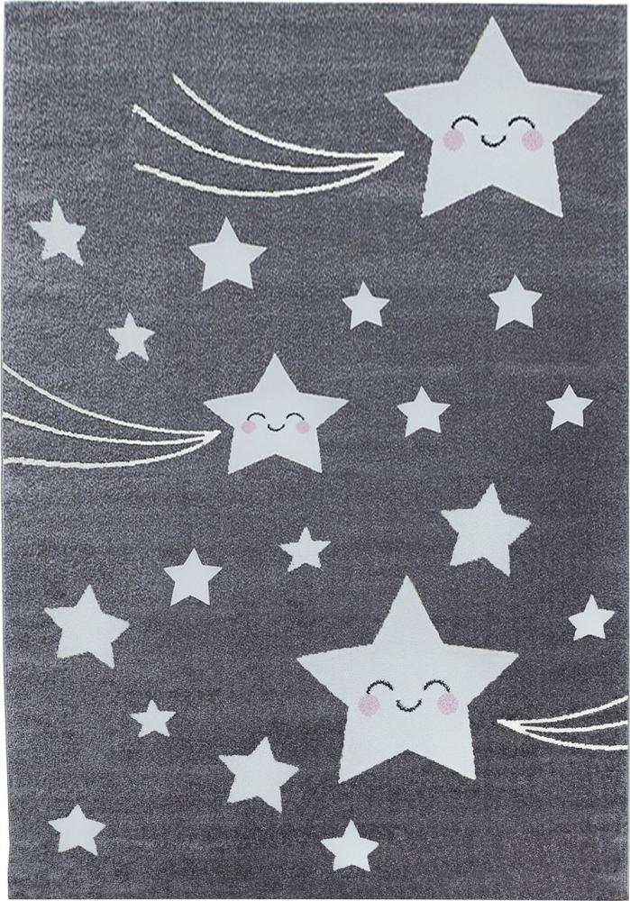 Kinder Teppich Kikki rechteckig - 160x230 cm - Grau Bild 1