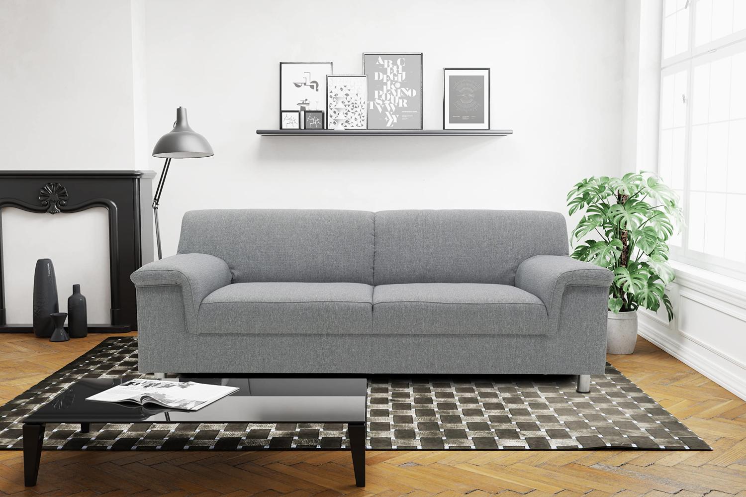 DOMO Collection Jamie Sofa 2er Couch, Garnitur 2 Sitzer, grau, 193 x 80 x 72 cm Bild 1