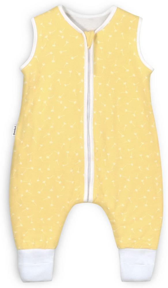 Ehrenkind® Babyschlafsack | Schlafsack mit Füßen 2. 5 TOG | Bio-Baumwolle | Ganzjahres Schlafsack Baby Gr. 70 Farbe Vanille-Weiße Pusteblume | Oeko-Tex | Schlafsack winter und Sommer Schlafsack Kinder Bild 1