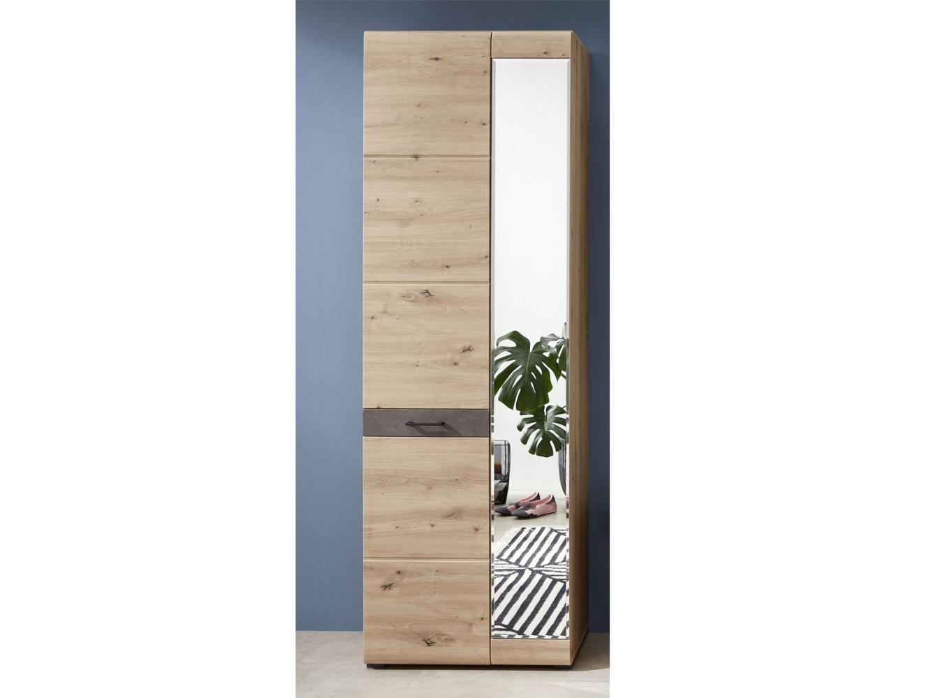 Garderobenschrank >Wally< in Artisan Eiche - 65x200x38cm (BxHxT) Bild 1