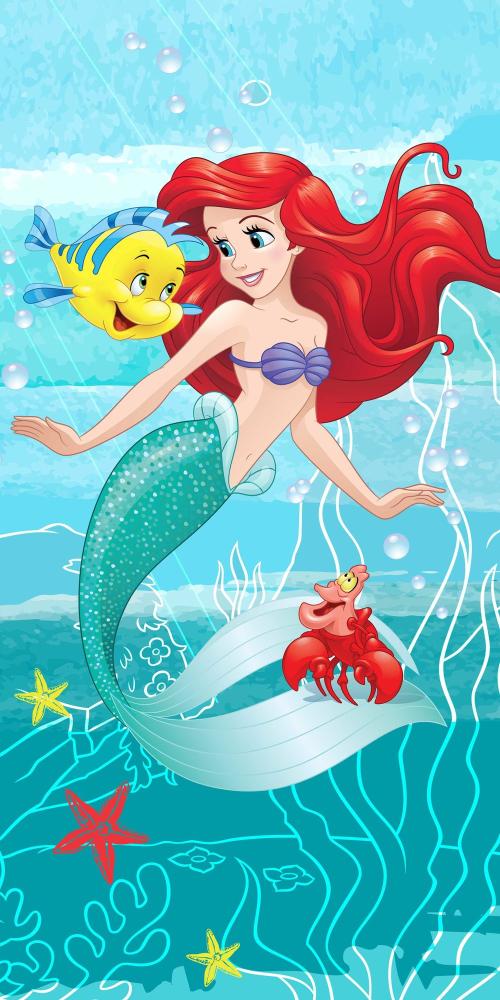 Disney Arielle Duschtuch Badetuch Strandtuch 70 x 140cm Bild 1