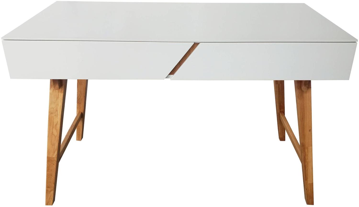 Schreibtisch DELVE in weiß, T60 x B120 x H76 cm Bild 1