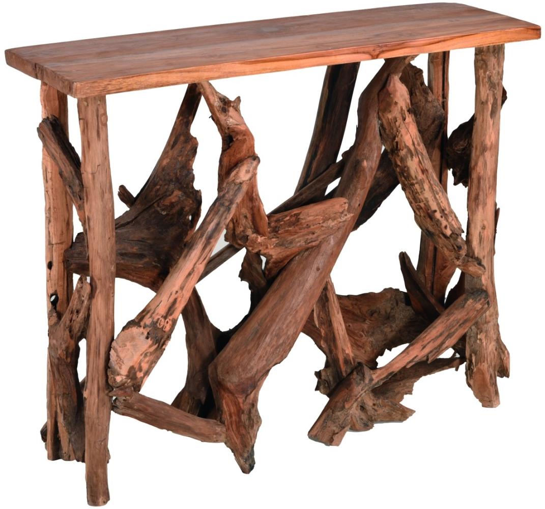 Teak Tisch CONSO Teakwurzel Braun Holz Garten Gartentisch Outdoor Esstisch Holz Bild 1