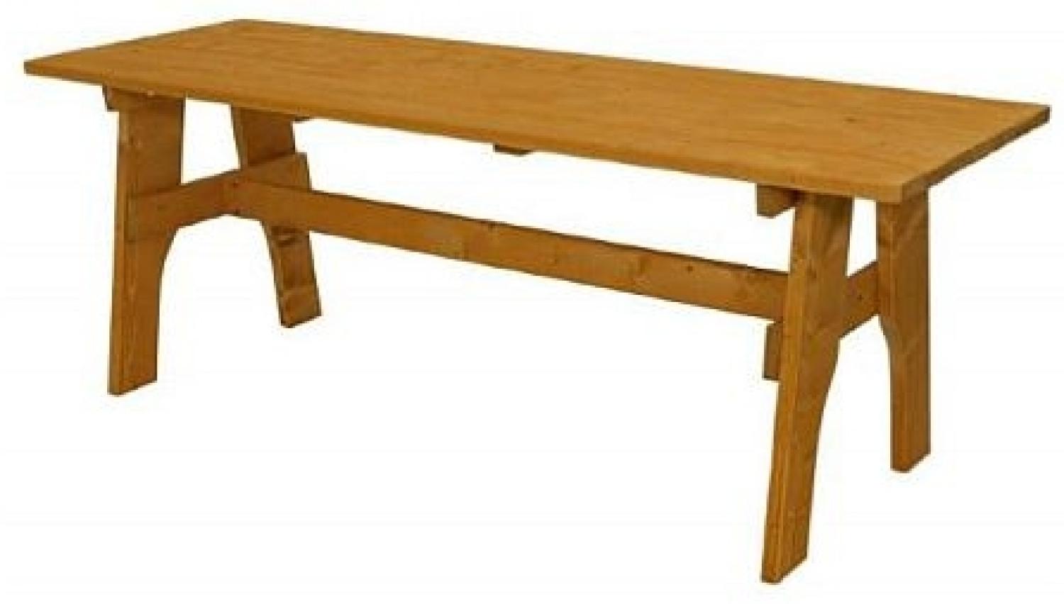 Gartentisch Holztisch Tisch aus Kiefernholz massiv hellbraun Bild 1